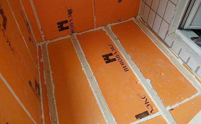 утепление пенополистиролом пола на балконе