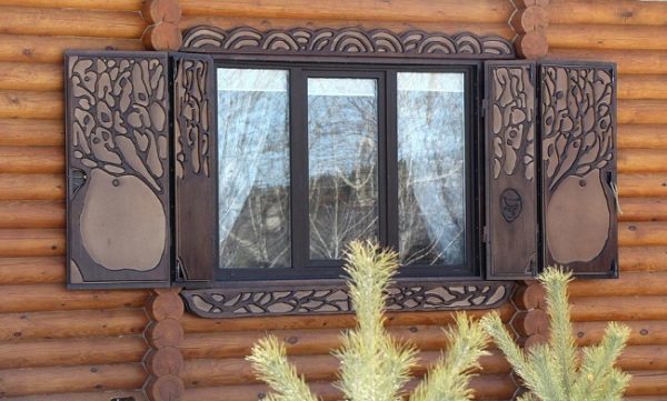 ставни для бревенчатого дома